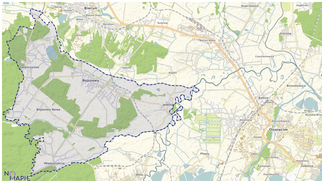 Mapa uzbrojenia terenu Bojszów